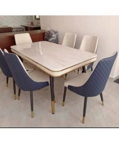 LUXURY DINING CHAIRS & TABLE (6 SEATERS)
