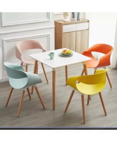 4 SEATER DINNING CHAIRS AND TABLE
