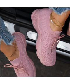 WOMEN SNEAKERS CASUAL SHOES COMFORTABLE MESH LACE-UP LADIES SPORT SHOES