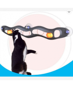 CAT SUCKER WINDOW TRACKBALL INTERACTIVE TOY BALL SUCTION CUP TRACK