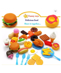 KID'S KITCHEN SET GIRLS TOYS FAST FOOD PRETEND PLAY COOKING GAMES MINIATURE FOODS TOY