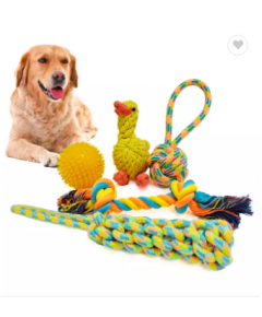 PERSONALIZED COTTON ROPE PET SET TOY ANTI-BITE GAME PLAY INTERACTIVE ENHANCED EMOTION
