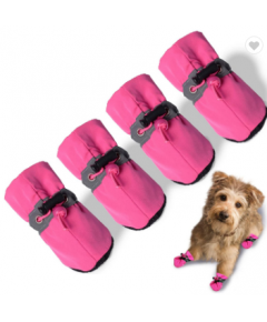 DOG SHOES PAW PROTECTOR, ANTI-SLIP BOOTS WITH REFLECTIVE STRAPS