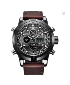 CHRONOGRAPH BUSINESS WATCH, MENS LEATHER WATCHES,MAN DIGITAL WRISTWATCHES