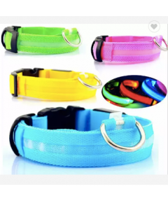 PET ACCESSORIES SEVERAL COLORS LED DOG COLLAR LEATHER DOG LIGHT LEASH