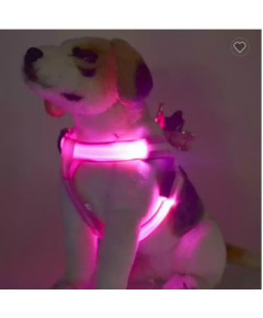 PET ACCESSORIES COLORFUL EASY WALK LED DOG HARNESS