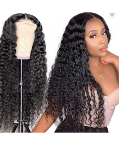 DOUBLE DRAWN INDIAN HUMAN HAIR LACE FRONT CLOSURE WIG VIRGIN REMY RAW INDIAN HAIR