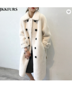 DOUBLE BREASTED CASHMERE FASHION THICK WARM WINTER WOMEN WOOL LONG COAT