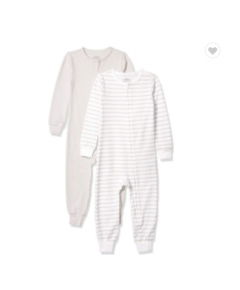 BABY ZIPPIN 2 PACK SLEEP AND PLAY SUITS