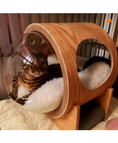 PET PRODUCT BED WARM AND COZY WOODEN CAT FURNITURE