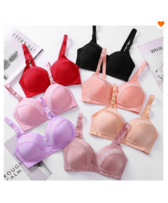 FLOWER WIRELESS PUSH UP BRA BIG CUP FOR BIG BREASTED WOMEN FAT FULL CUP