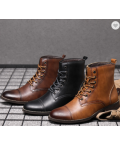 BRITISH TREND MEN CASUAL ANKLE BOOTS LEATHER BOOTS