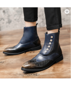 LATEST STYLE LARGE SIZE LEATHER SHOES MEN'S ANKLE BOOTS
