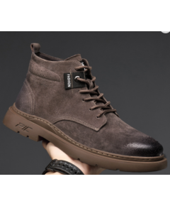 NMEN LEATHER ANKLE BOOTS CASUAL GENUINE LEATHER MEN'S BOOTS