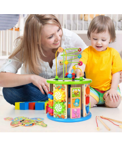 CUBE TOY EDUCATIONAL WOODEN BEAD MAZE TOYS FOR KIDS