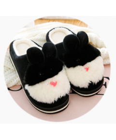 AUTUMN AND WINTER CARTOON COUPLE COTTON SLIPPERS HOME INDOOR WARM AND NON-SLIP PLUSH